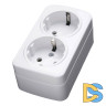 Розетка двойная Feron Stekker с/з 16A 250V белый PST1650220 39034