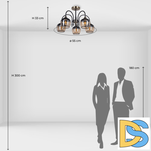 Люстра на штанге De Markt Блеск 315015605