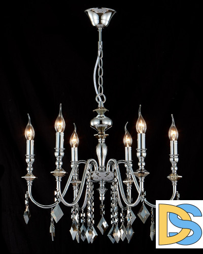 Подвесная люстра Crystal Lux MERCEDES SP6 CHROME/SMOKE