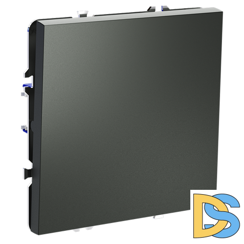 Выключатель с самовозвратом встраиваемый VOLTUM S70 одноклавишный 10А, (титан)