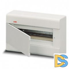 Бокс настенный ABB Europa 12М с непрозрачной дверцей (белый)