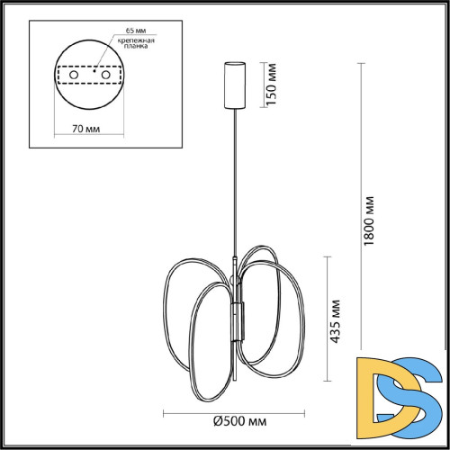 Подвесная люстра Odeon Light Piuma 6664/53L