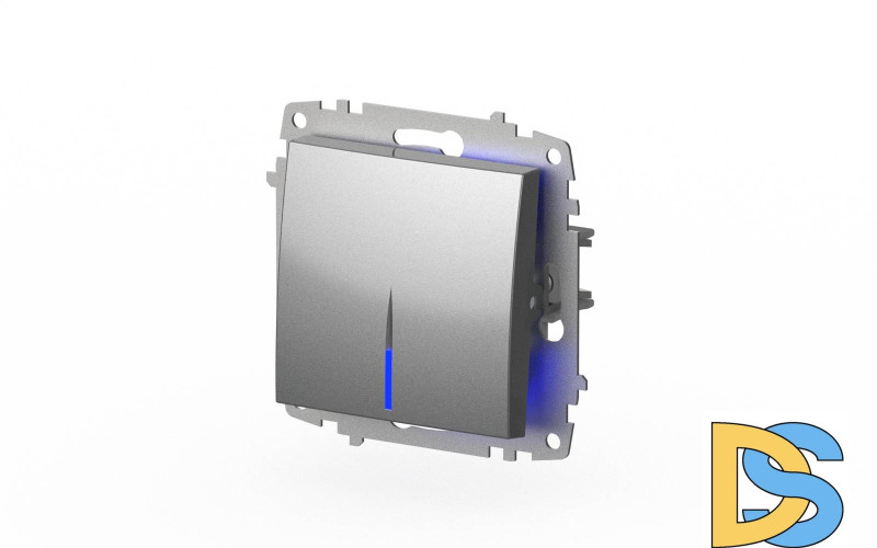 Выключатель одноклавишный с подсветкой ELBI Zena Vega 609-011000-201