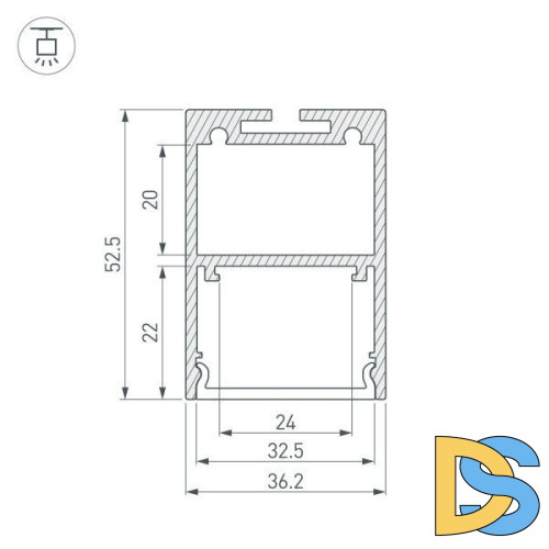 Алюминиевый профиль Arlight ARH-Line-3750A-3000 Anod 036137