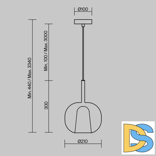 Подвесной светильник Maytoni Duality MOD271PL-01W2