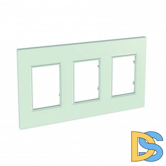Рамка 3-ая (тройная), Стекло Матовое (пластик), серия Unica Quadro, Schneider Electric