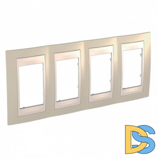 Рамка 4-ая (четверная), Песчаный/Бежевый, серия Unica, Schneider Electric