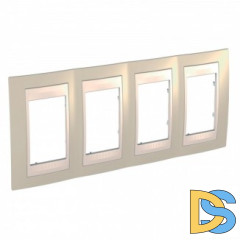 Рамка 4-ая (четверная), Песчаный/Бежевый, серия Unica, Schneider Electric