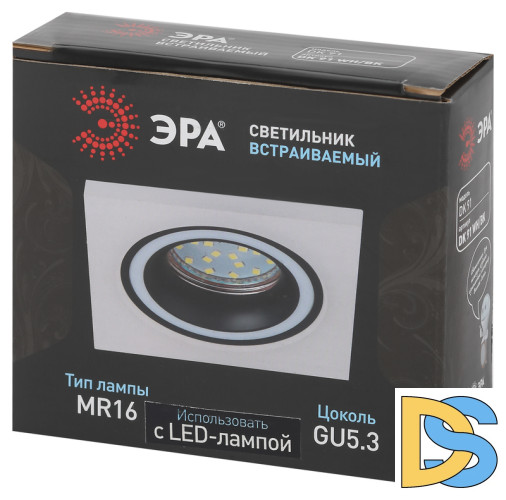 Встраиваемый светильник Эра DK91 WH/BK Б0054361