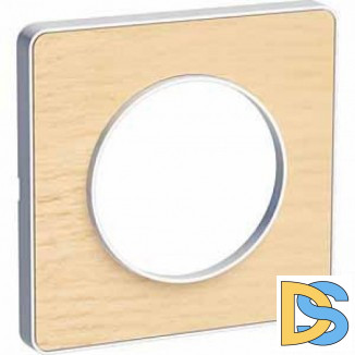 Рамка 1-ая (одинарная), Дерево Бук, серия Odace, Schneider Electric