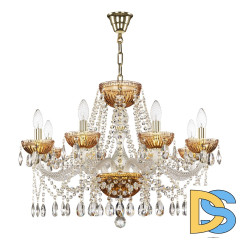 Подвесная люстра Bohemia Ivele Crystal 5413/8/240 G Amber/M-1G
