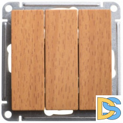 Выключатель 3-клавишный, Бук (пластик), серия Wessen 59, Schneider Electric