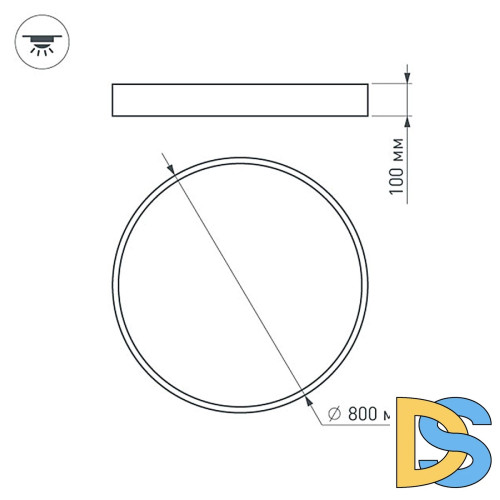 Потолочный светильник Arlight SP-TOR-PILL-PRISM-R800-94W Day4000 (WH, 100 deg, 230V) 022133(4)