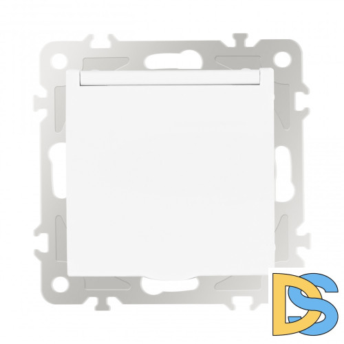 Розетка с заземлением, шторками и защитной крышкой Arte Milano 206.41-1.white