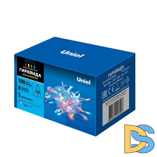 Светодиодная гирлянда Uniel (UL-00003948) разноцветный ULD-S0500-100/DTA Multi IP20 Crystal