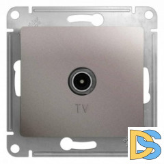 Розетка телевизионная единственная ТV, Платина, серия Glossa, Schneider Electric