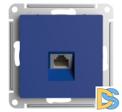 Розетка компьютерная, RJ-45 5 кат., Аквамарин, серия Atlas Design, Schneider Electric