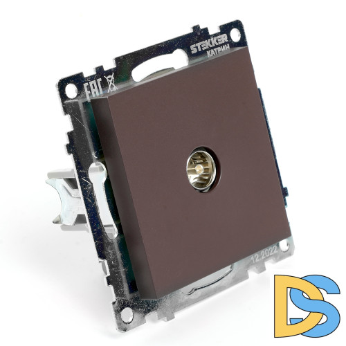 Розетка телевизионная 1-местная Stekker Катрин GLS00-7108-04 49024