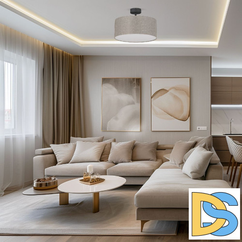 Люстра на штанге TK Lighting 6247 Rondo Linen a065167