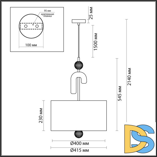 Подвесной светильник Odeon Light Bagel 5410/3