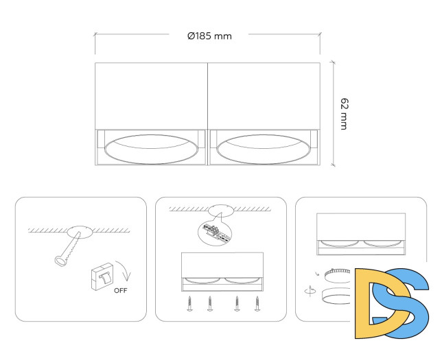Накладной светильник Ambrella Light GX Standard tech TN70875