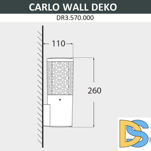 Уличный настенный светильник Fumagalli DR3.570.000.AXU1L