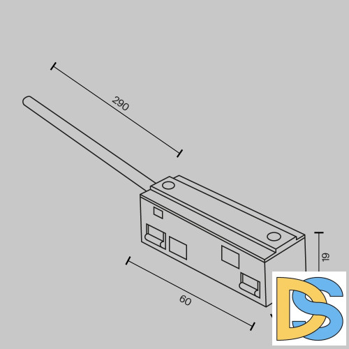 Ввод питания Maytoni Technical Magnetic track system Exility Accessories for tracks Exility TRA034B-42W-1