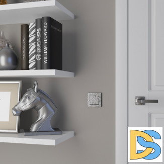 Рамка на 1 пост (серебряный) W0012406