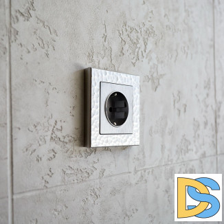 Рамка на 1 пост (серебряный) W0012406