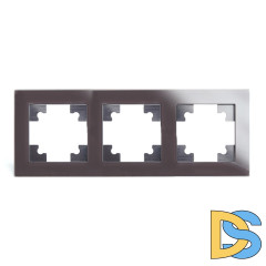 Рамка горизонтальная 3-местная Stekker Катрин 39537