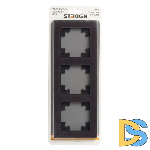 Рамка горизонтальная 3-местная Stekker Катрин 39537