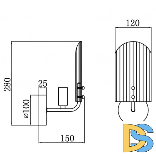 Бра iLamp Dolce W15571-1 CR+CL