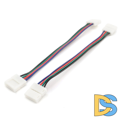 Комплект коннекторов Apeyron (2 клипсы с проводами) для RGB-светодиодной ленты 12В IP20подложка 10мм 09-12