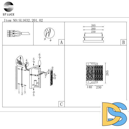 Настенный светильник ST Luce Mira SL1632.201.02