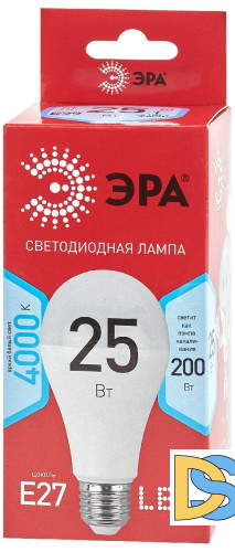 Лампа светодиодная Эра E27 25W 4000K LED A65-25W-840-E27 R Б0048010