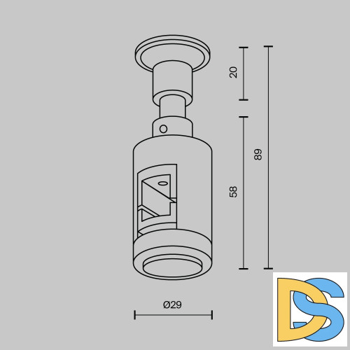 Крепление настенное одинарное Maytoni Flarity TRA155CW-S1-BS