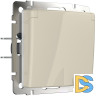Розетка влагозащ. с зазем. с защит. крышкой и шторками Werkel (слоновая кость) W1171203