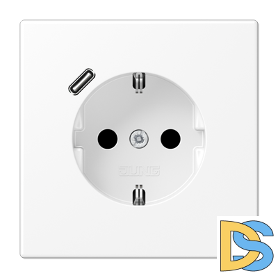 Розетка 2K+З Jung LS1520-18CWWM