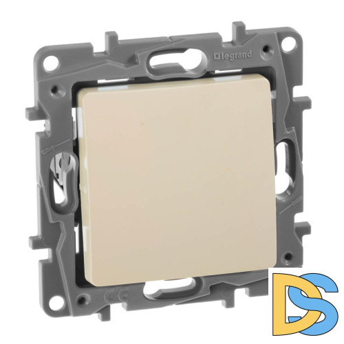Выключатель кнопочный одноклавишный Legrand Etika 6A 250V слоновая кость 672314