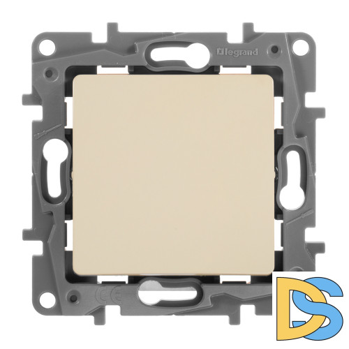 Выключатель кнопочный одноклавишный Legrand Etika 6A 250V слоновая кость 672314
