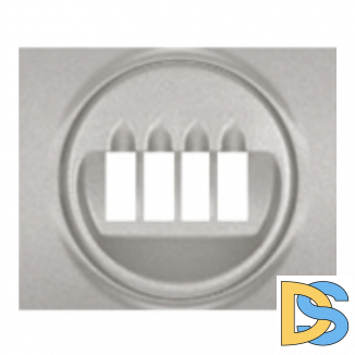 Лицевая панель для двойной аудиорозетки Legrand Galea Life - алюминий