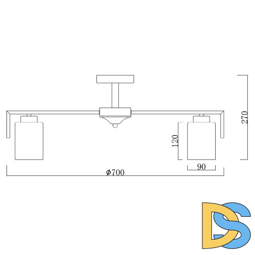 Люстра на штанге Escada Style 1142/7P Silver
