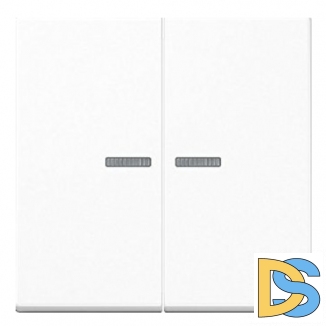 Выключатель Jung AS 500 двухклавишный с подсветкой Белый