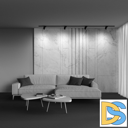 Трековый однофазный светильник Maytoni Onda TR007-1-12W4K-B-1