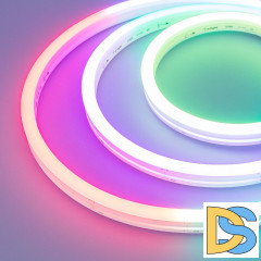 Лента герметичная Arlight SPI MOONLIGHT-SIDE-B84-12x17mm 24V RGB-PX7 (18 W/m, IP67, 5m, wire x2) 041014