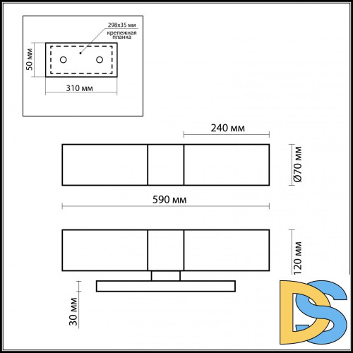 Подсветка для зеркал Odeon Light Tingi 2660/2W