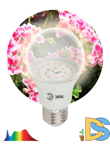 Фитолампа для растений светодиодная ЭРА E27 11W 2150K FITO-11W-Ra90-E27 Б0039172