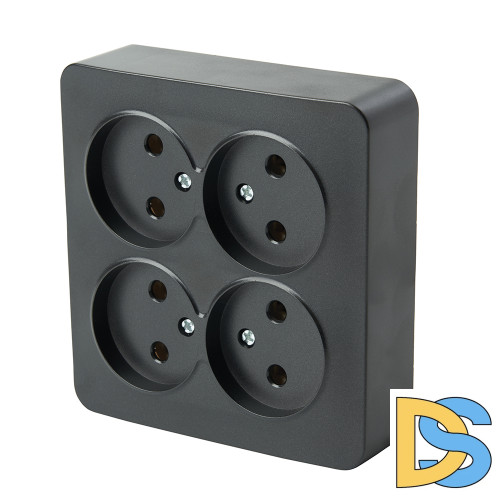 Розетка 4-местная б/з Stekker София 49508 MST10-14S-05
