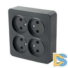 Розетка 4-местная б/з Stekker София 49508 MST10-14S-05
