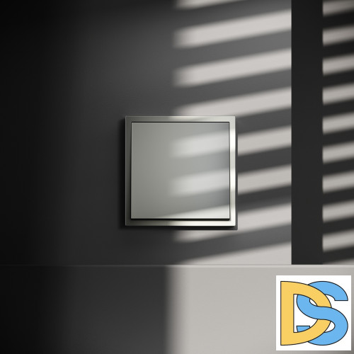 Перекрестный переключатель встраиваемый VOLTUM S70 одноклавишный 10А, (сталь)